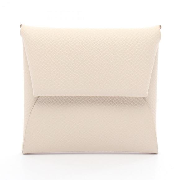 Hermes Hermès Bastia wallet/coin case leather Epsom wallet women's ivory